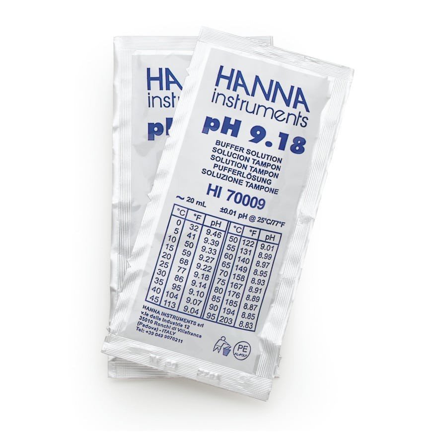 Solution tampon pH 9.18 en sachet, 20 ml