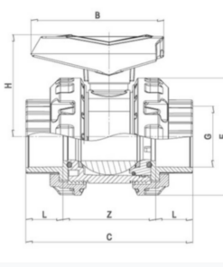Alternative view of Vanne PVC F Ø50